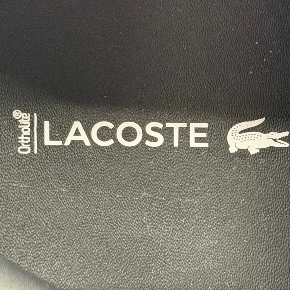 Lacoste Sneakers Mens 11.5 Black Chaymon 0721 3 CMA Leather Low Top Gold Logo